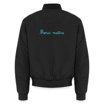 MEISTER. VIELEN DANK. DANKE, MEISTER. MEISTER. MEISTER-GESCHENK - Unisex Bomberjacke - Schwarz - Hinten - AI Model Male 185 light (185cm)