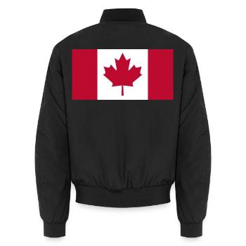 Canada Flag Flag Maple Canada Day 1867 Toronto - Unisex Bomber Jacket - black - Back - AI Model Male 185 light (185cm)