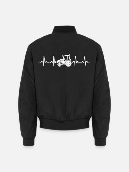 T-Shirt Traktor Heartbeat - Unisex Bomberjacke - Schwarz