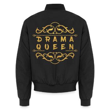 Drama Queen - Unisex Bomberjacke - Schwarz - Hinten - AI Model Male 185 light (185cm)