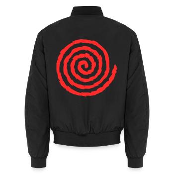 Spirale Symbol Wachstum und Erweiterung - Unisex Bomberjacke - Schwarz - Hinten - AI Model Male 185 light (185cm)