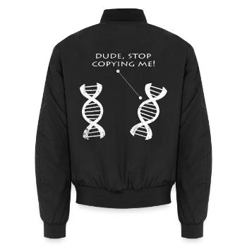 Biologie Drôles Proverbes BIOLOGISTES - Bomber unisexe - noir - Dos - AI Model Male 185 light (185cm)