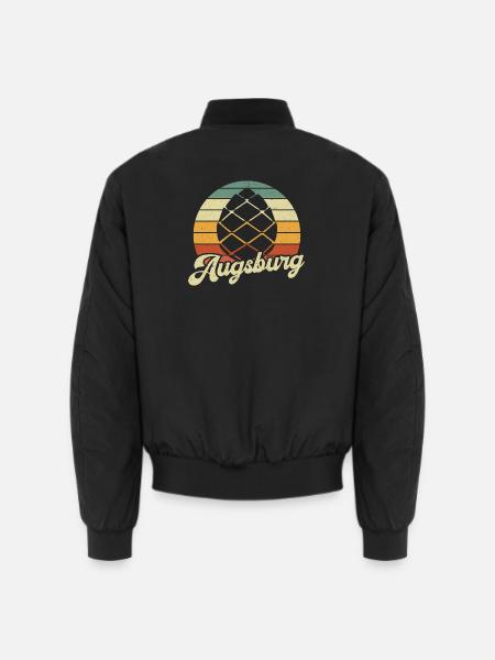 Augsburg Zirbelnuss Retro Fuggerstadt - Unisex Bomberjacke - Schwarz