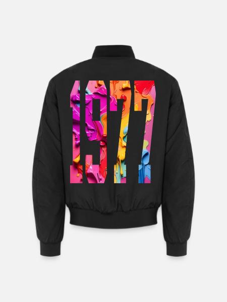 BUNT 49TH BIRTHDAY 1977 - Unisex Bomber Jacket - black