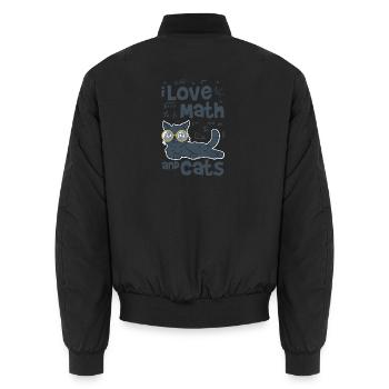 Mathe und Katzen - Unisex Bomberjacke - Schwarz - Hinten - AI Model Male 185 light (185cm)