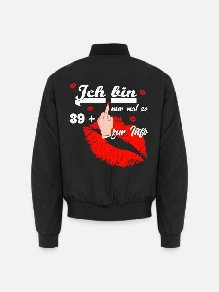 Zum 40. Geburtstag Damen 39 + - Unisex Bomberjacke - Schwarz