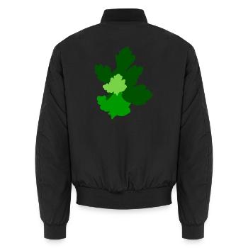 Petersilie klein Gärtner Küche Koch Rezept Deko - Unisex Bomberjacke - Schwarz - Hinten - AI Model Male 185 light (185cm)