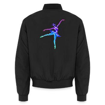 Tänzer - Unisex Bomberjacke - Schwarz - Hinten - AI Model Male 185 light (185cm)