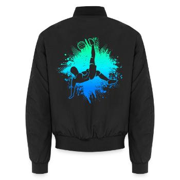Fussball Kinder Fußballer Herren Fußball Jungen - Unisex Bomberjacke - Schwarz - Hinten - AI Model Male 185 light (185cm)