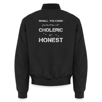 choleric honest - Unisex Bomberjacke - Schwarz - Hinten - AI Model Male 185 light (185cm)