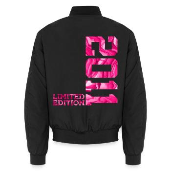 15. GEBURTSTAG PINK LIMITED EDITION 2011 - Unisex Bomberjacke - Schwarz - Hinten - AI Model Male 185 light (185cm)