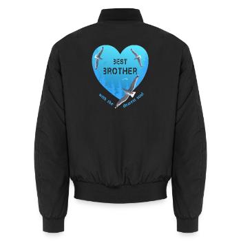 best brother - Unisex Bomberjacke - Schwarz - Hinten - AI Model Male 185 light (185cm)