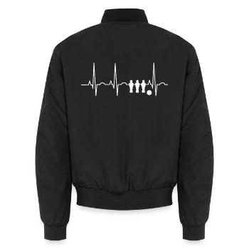 Flinker Tischfußball Verteidiger - Unisex Bomberjacke - Schwarz - Hinten - AI Model Male 185 light (185cm)