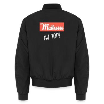 GELIEBTE - Unisex Bomberjacke - Schwarz - Hinten - AI Model Male 185 light (185cm)