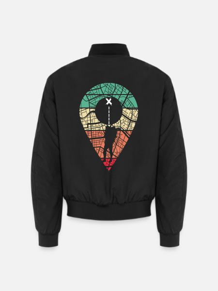 Schatzsuche GPS Schnitzeljagd Cacher Cache - Unisex Bomberjacke - Schwarz