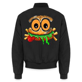 Der schreckliche Snack - Unisex Bomberjacke - Schwarz - Hinten - AI Model Male 185 light (185cm)