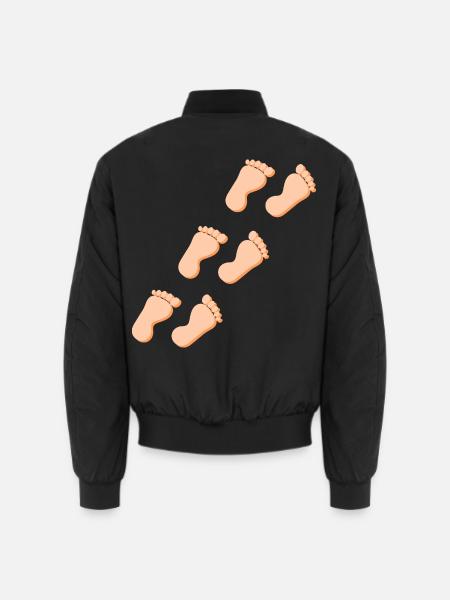Fuß Füße Fußpflege Podologie Geschenk Geschenkidee - Unisex Bomberjacke - Schwarz