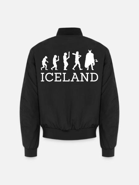 Island Evolution Wikinger Iceland - Unisex Bomberjacke - Schwarz