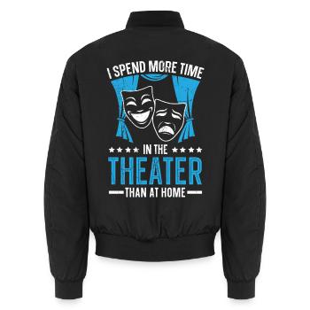 Theater Broadway Musical Bühne Darstellerin Schaus - Unisex Bomberjacke - Schwarz - Hinten - AI Model Male 185 light (185cm)