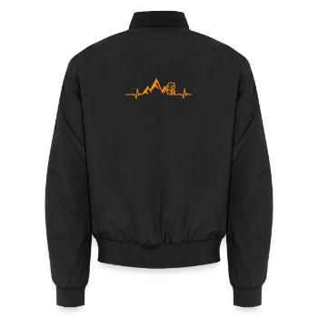 mountainbike - Unisex Bomberjacke - Schwarz - Hinten - AI Model Male 185 light (185cm)