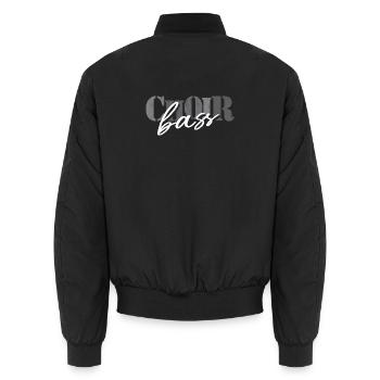 Choir - Bass singer - Unisex Bomberjacke - Schwarz - Hinten - AI Model Male 185 light (185cm)