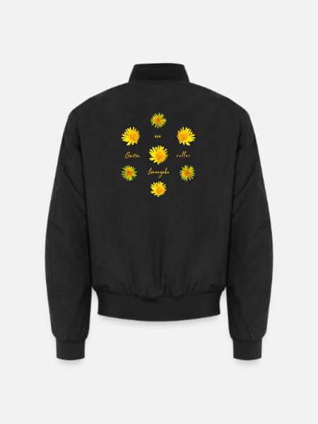 Löwenzahn Garten - Unisex Bomberjacke - Schwarz