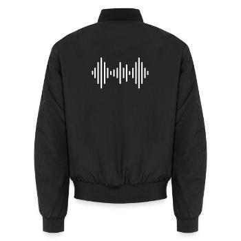 Schallwelle - Unisex Bomberjacke - Schwarz - Hinten - AI Model Male 185 light (185cm)