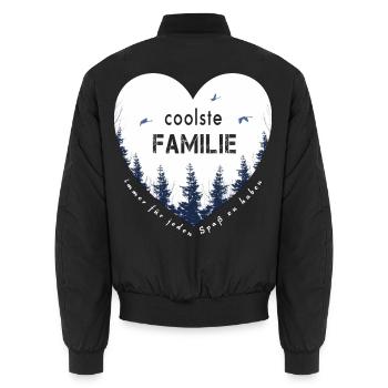 coolste Familie - Unisex Bomberjacke - Schwarz - Hinten - AI Model Male 185 light (185cm)