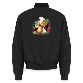 Koch Köchin Köche Gemüse Küche - Unisex Bomberjacke - Schwarz - Hinten - AI Model Male 185 light (185cm)