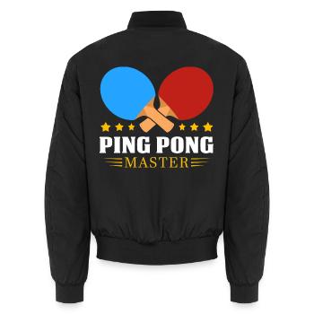 Ping-pong - Bomber unisexe - noir - Dos - AI Model Male 185 light (185cm)