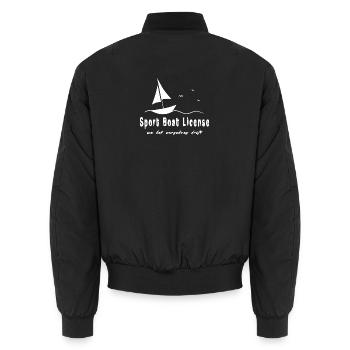 sport boat license drift - Unisex Bomberjacke - Schwarz - Hinten - AI Model Male 185 light (185cm)