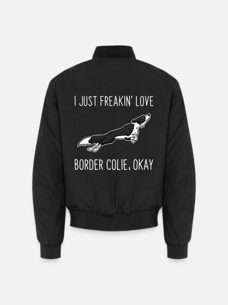 Tatkräftiger Border Collie Hundesport - Unisex Bomberjacke - Schwarz