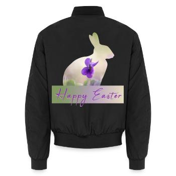 Happy Easter - Unisex Bomberjacke - Schwarz - Hinten - AI Model Male 185 light (185cm)