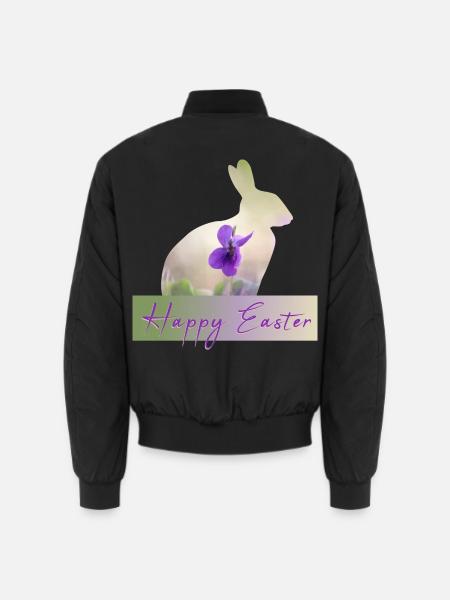 Happy Easter - Unisex Bomberjacke - Schwarz