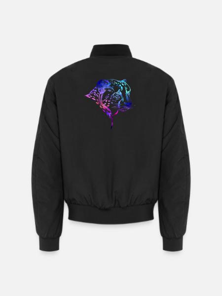 Leopard - Unisex Bomberjacke - Schwarz