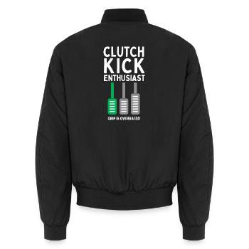 Clutch Kick Enthusiast - Unisex Bomberjacke - Schwarz - Hinten - AI Model Male 185 light (185cm)