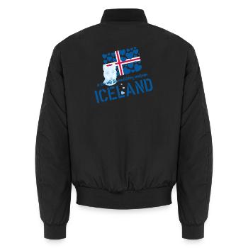 Iceland fox - Unisex Bomberjacke - Schwarz - Hinten - AI Model Male 185 light (185cm)