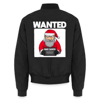 Bad Santa - Unisex Bomberjacke - Schwarz - Hinten - AI Model Male 185 light (185cm)