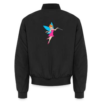 Fairy Fee - Unisex Bomberjacke - Schwarz - Hinten - AI Model Male 185 light (185cm)