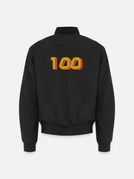100. 100 ANS. 100e ANNIVERSAIRE. ANNIVERSAIRE 100 - Bomber unisexe - noir