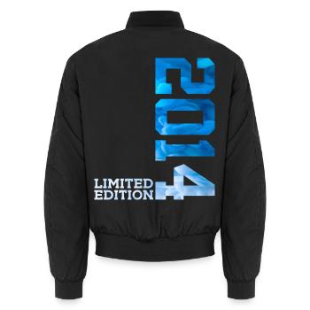 12TH BIRTHDAY LIMITED EDITION 2014 - Unisex Bomber Jacket - black - Back - AI Model Male 185 light (185cm)