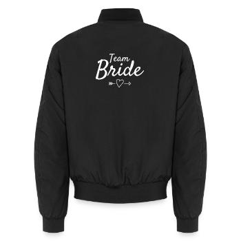 Team Braut - Unisex Bomberjacke - Schwarz - Hinten - AI Model Male 185 light (185cm)