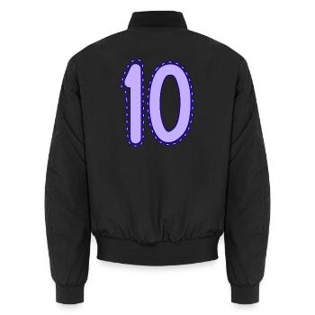 10. 10 ANS. 10e ANNIVERSAIRE. ANNIVERSAIRE 10 ANS. - Bomber unisexe - noir - Dos - AI Model Male 185 light (185cm)