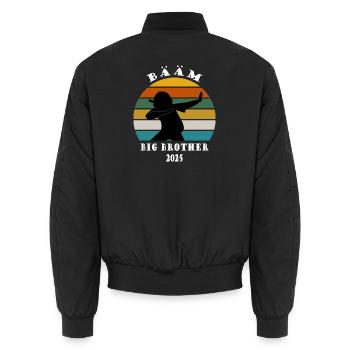 Kids Big Brother 2025 Gift Announcement Dab - Unisex Bomber Jacket - black - Back - AI Model Male 185 light (185cm)