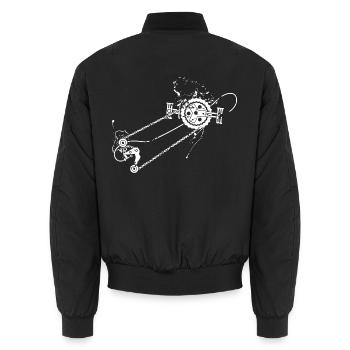 Mountainbiker Geschenkidee - Unisex Bomberjacke - Schwarz - Hinten - AI Model Male 185 light (185cm)
