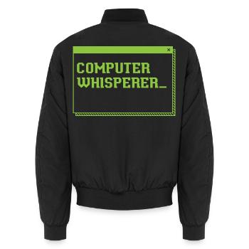 Computer-Flüsterer - Unisex Bomberjacke - Schwarz - Hinten - AI Model Male 185 light (185cm)
