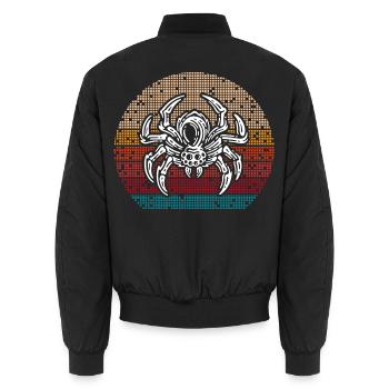 Spinnenliebhaber Spinnenflüsterer Arachnide Tarant - Unisex Bomberjacke - Schwarz - Hinten - AI Model Male 185 light (185cm)