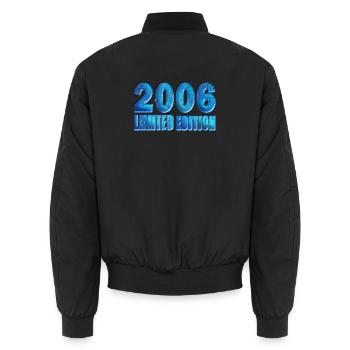 2006 Limited Edition 18th Anniversary - Unisex Bomber Jacket - black - Back - AI Model Male 185 light (185cm)