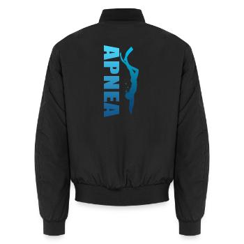 Freitaucher-Freitaucher-Geschenk-Tauchersport - Unisex Bomberjacke - Schwarz - Hinten - AI Model Male 185 light (185cm)