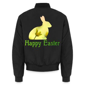 Happy Easter - Unisex Bomberjacke - Schwarz - Hinten - AI Model Male 185 light (185cm)